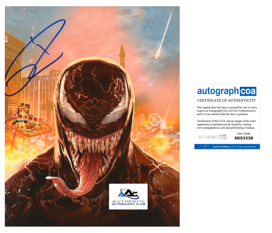TOM HARDY AUTOGRAPH SIGNED 8x10 PHOTO MARVEL VENOM ACOA