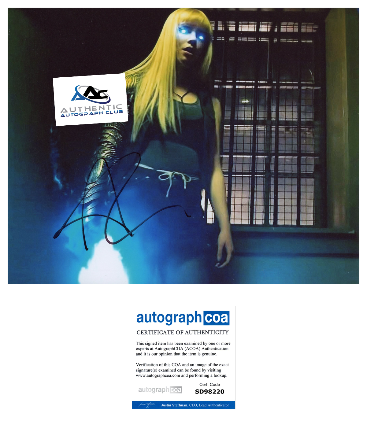 ANYA TAYLOR JOY AUTOGRAPH SIGNED 8x10 PHOTO THE NEW MUTANTS ACOA
