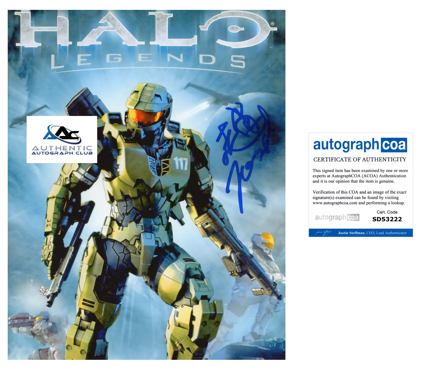 JOSEPH CHOU AUTOGRAPH SIGNED 8X10 PHOTO HALO LEGENDS ACOA