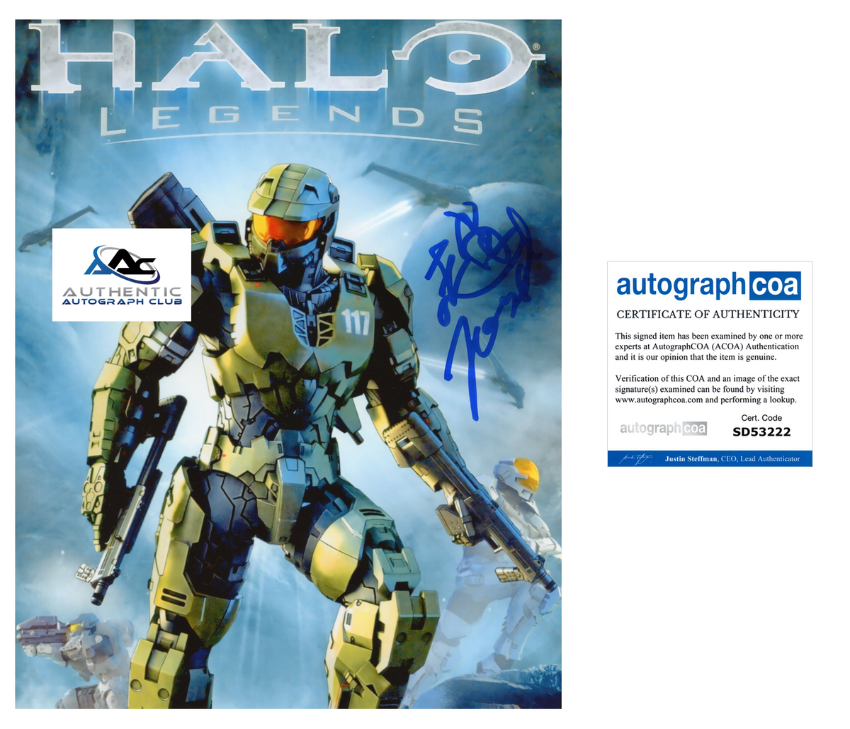 JOSEPH CHOU AUTOGRAPH SIGNED 8X10 PHOTO HALO LEGENDS ACOA