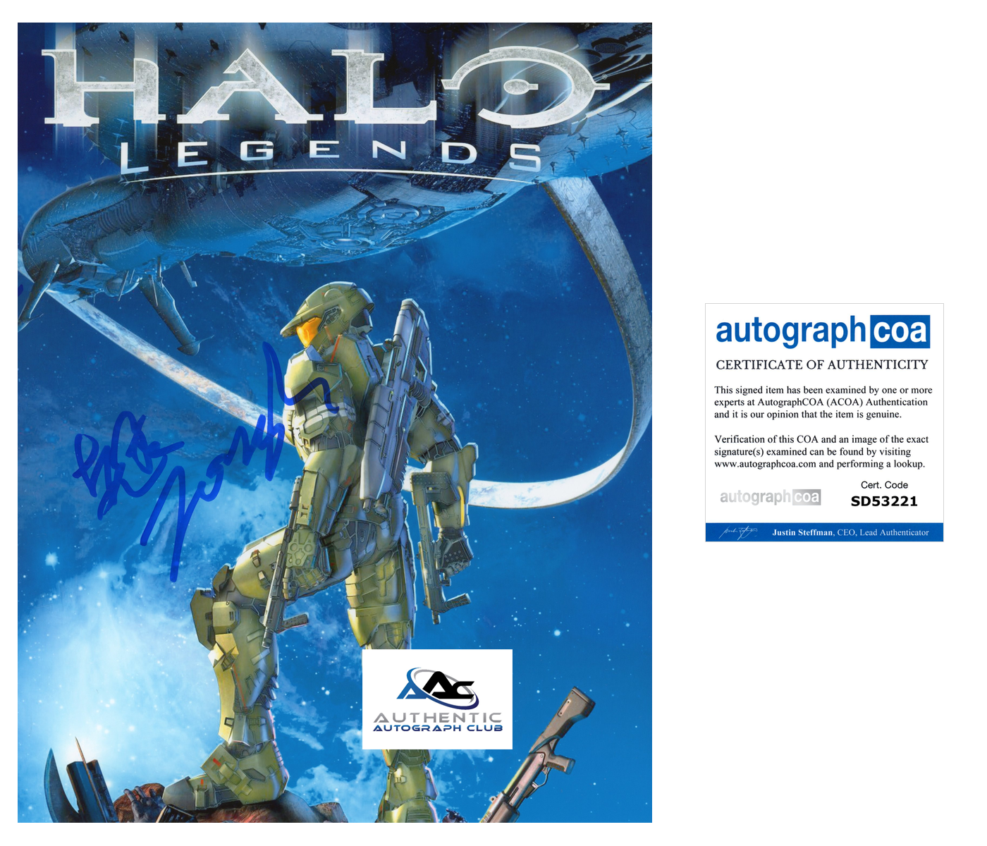 JOSEPH CHOU AUTOGRAPH SIGNED 8X10 PHOTO HALO LEGENDS ACOA