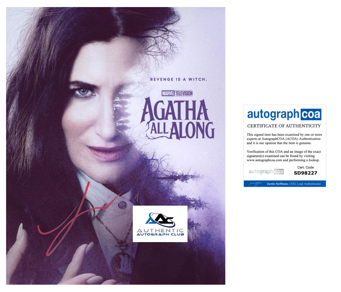 KATHRYN HAHN AUTOGRAPH SIGNED 8x10 PHOTO AGATHA ALL ALONG ACOA