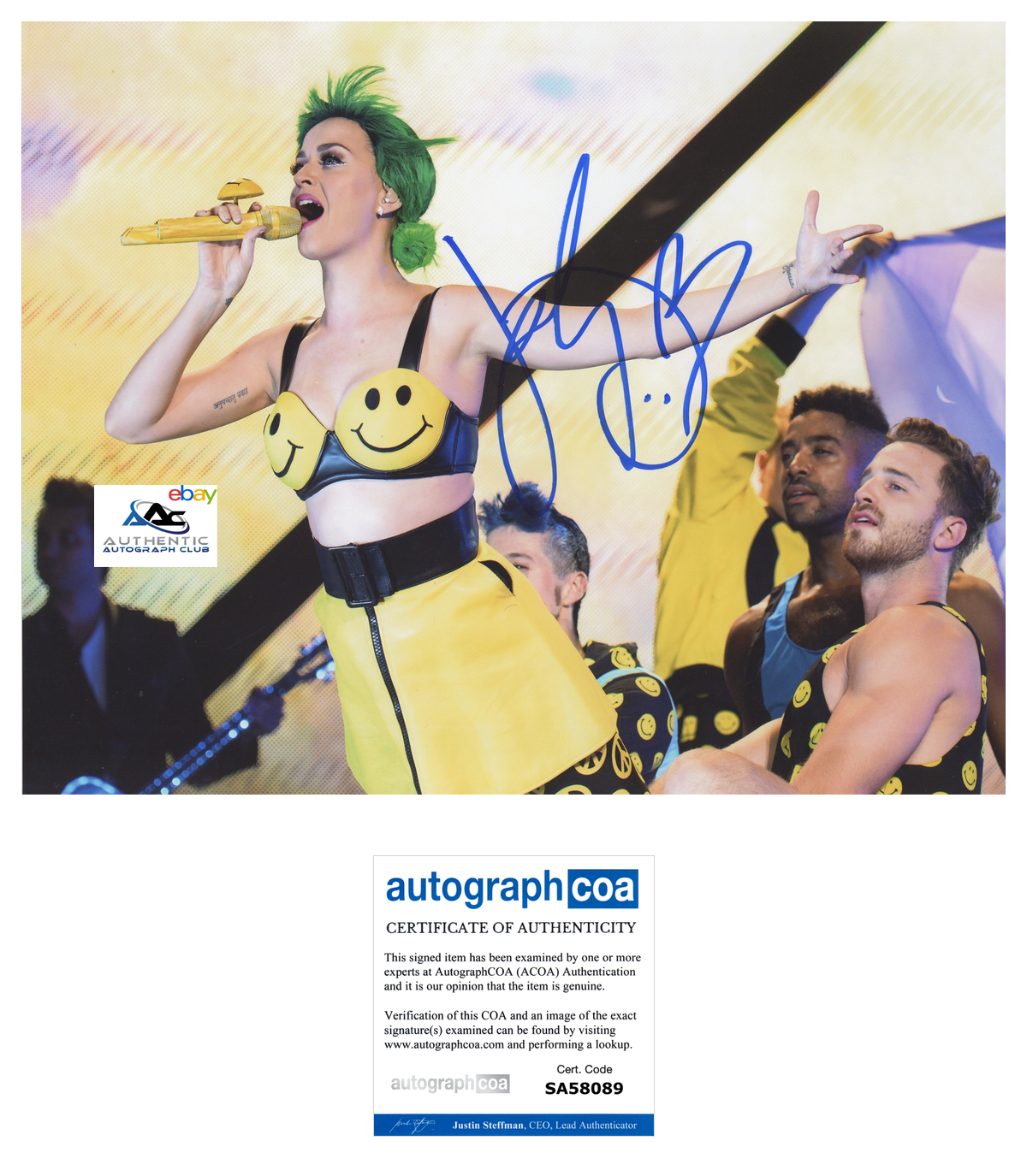 KATY PERRY AUTOGRAPH SIGNED 11x14 PHOTO SINGER ACOA COA