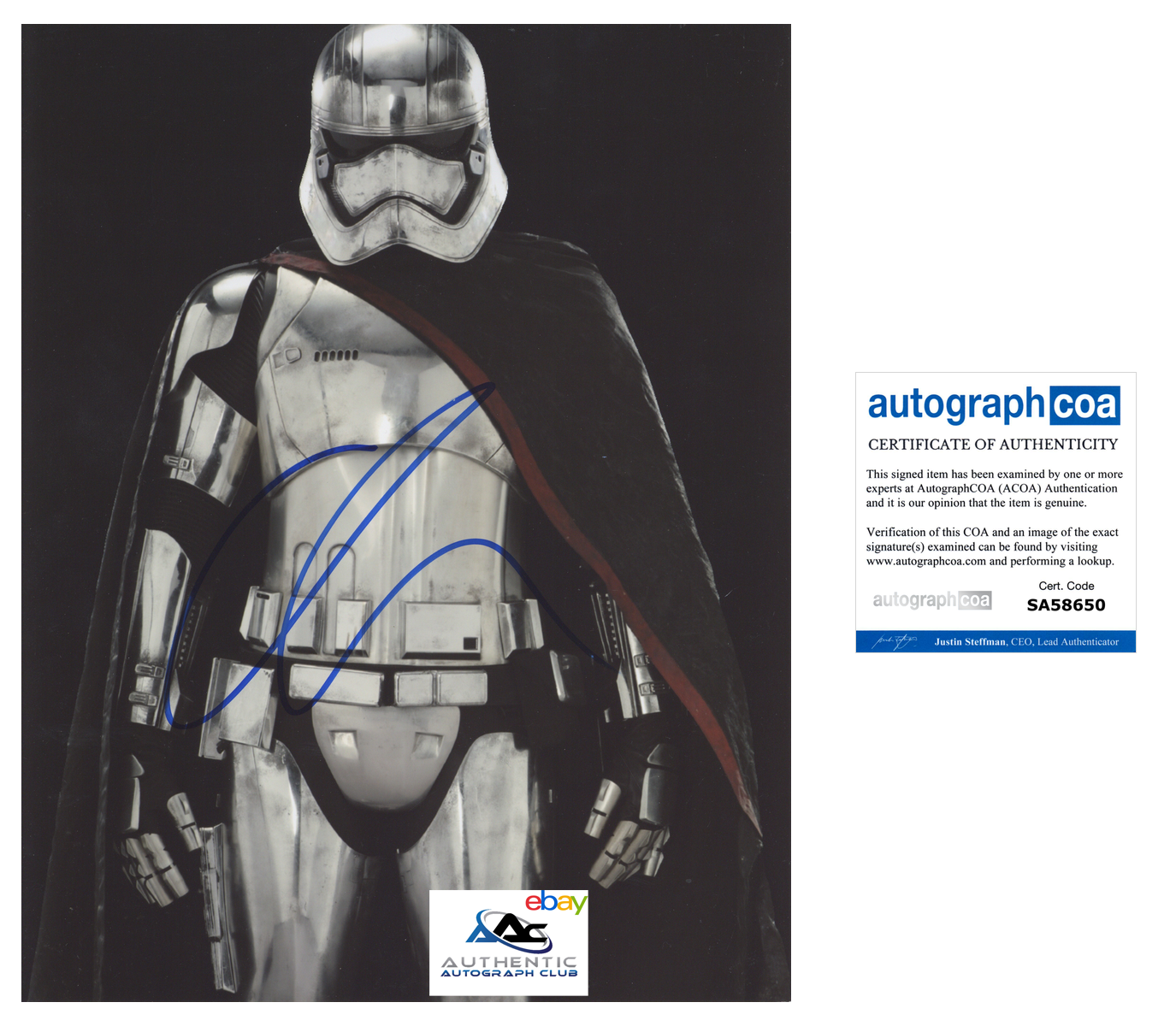 GWENDOLINE CHRISTIE AUTOGRAPH SIGNED 11x14 PHOTO STAR WARS ACOA