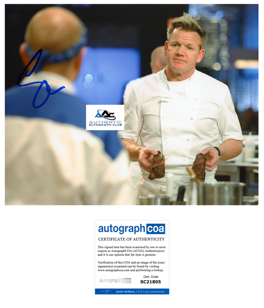 GORDON RAMSAY AUTOGRAPH SIGNED 8x10 PHOTO MASTERCHEF HELL'S KITCHEN ACOA