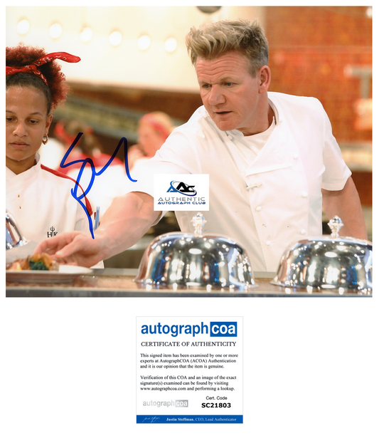 GORDON RAMSAY AUTOGRAPH SIGNED 8x10 PHOTO MASTERCHEF HELL'S KITCHEN ACOA