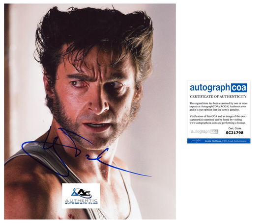 HUGH JACKMAN AUTOGRAPH SIGNED 8x10 PHOTO X-MEN XMEN WOLVERINE LOGAN ACOA