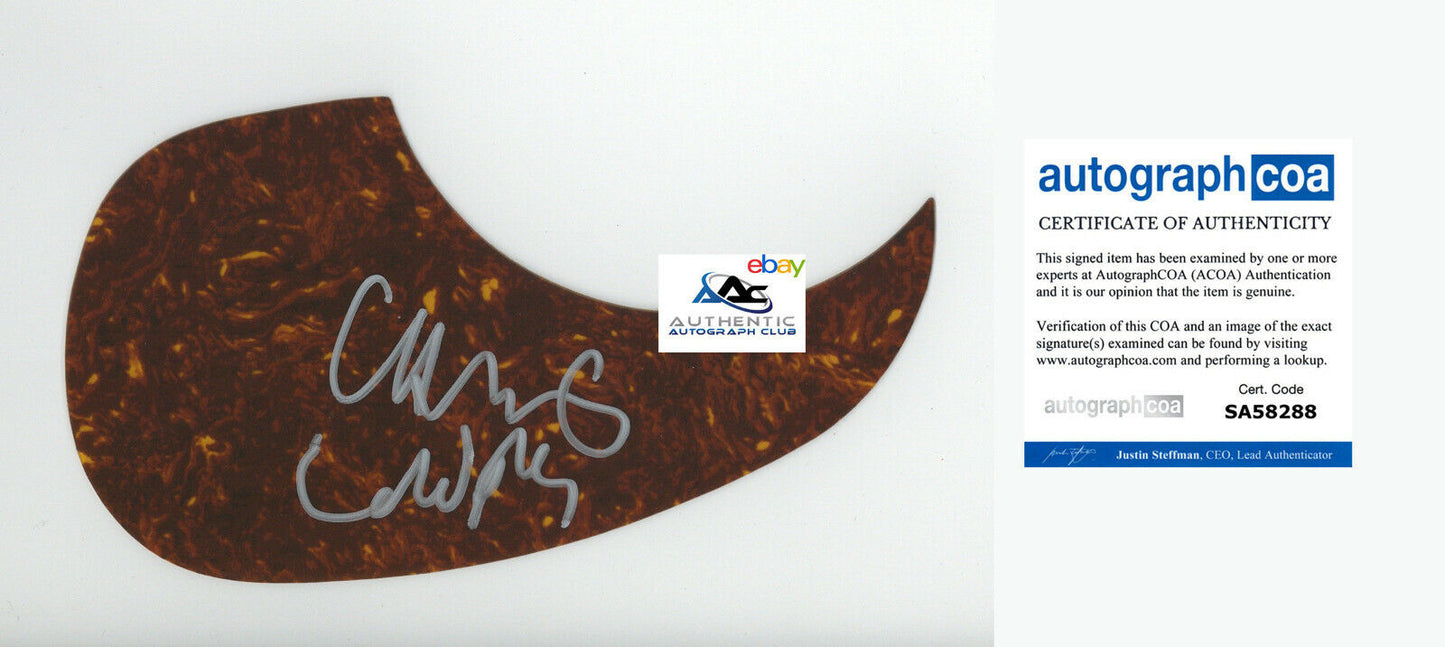 RARE CHRIS MARTIN AUTOGRAPH SIGNED PICKGUARD COLDPLAY INSCRIPTION ACOA