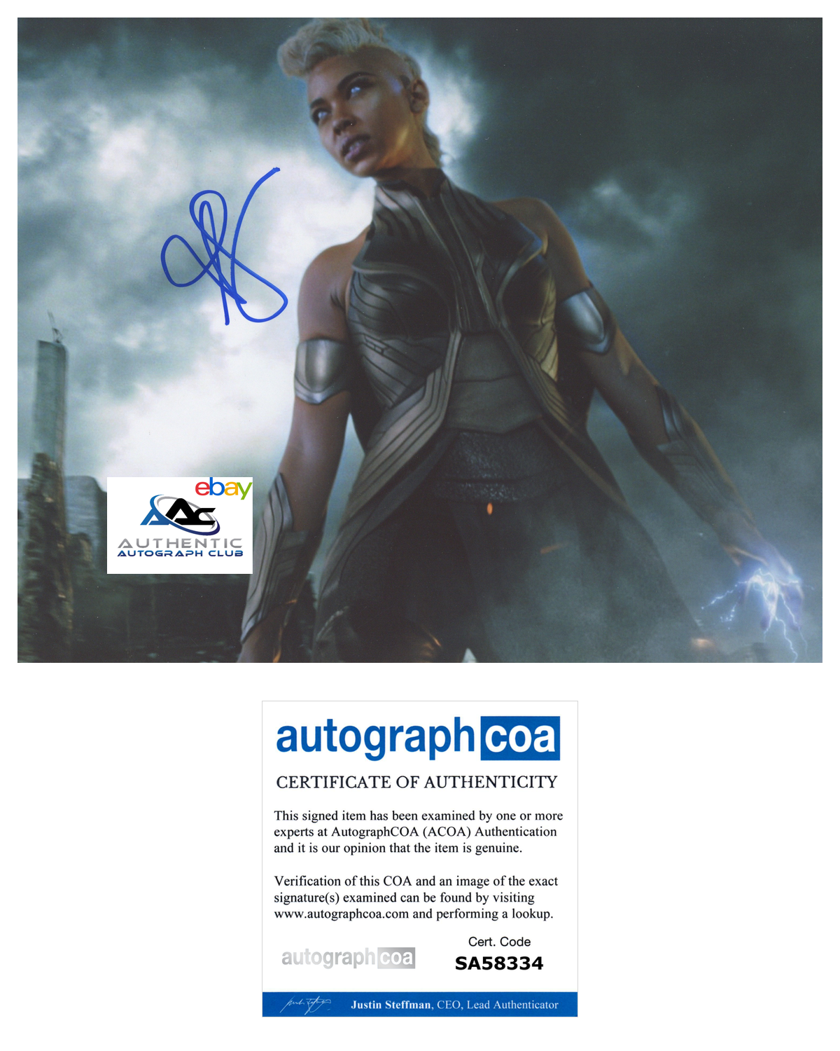 ALEXANDRA SHIPP AUTOGRAPH SIGNED 8x10 PHOTO X-MEN XMEN APOCALYPSE STORM ACOA