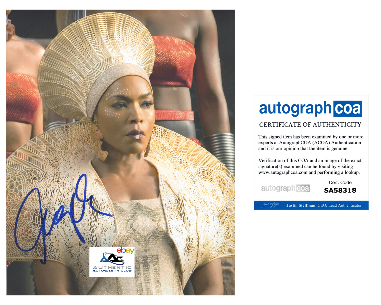 ANGELA BASSETT AUTOGRAPH SIGNED 8X10 PHOTO BLACK PANTHER ACOA