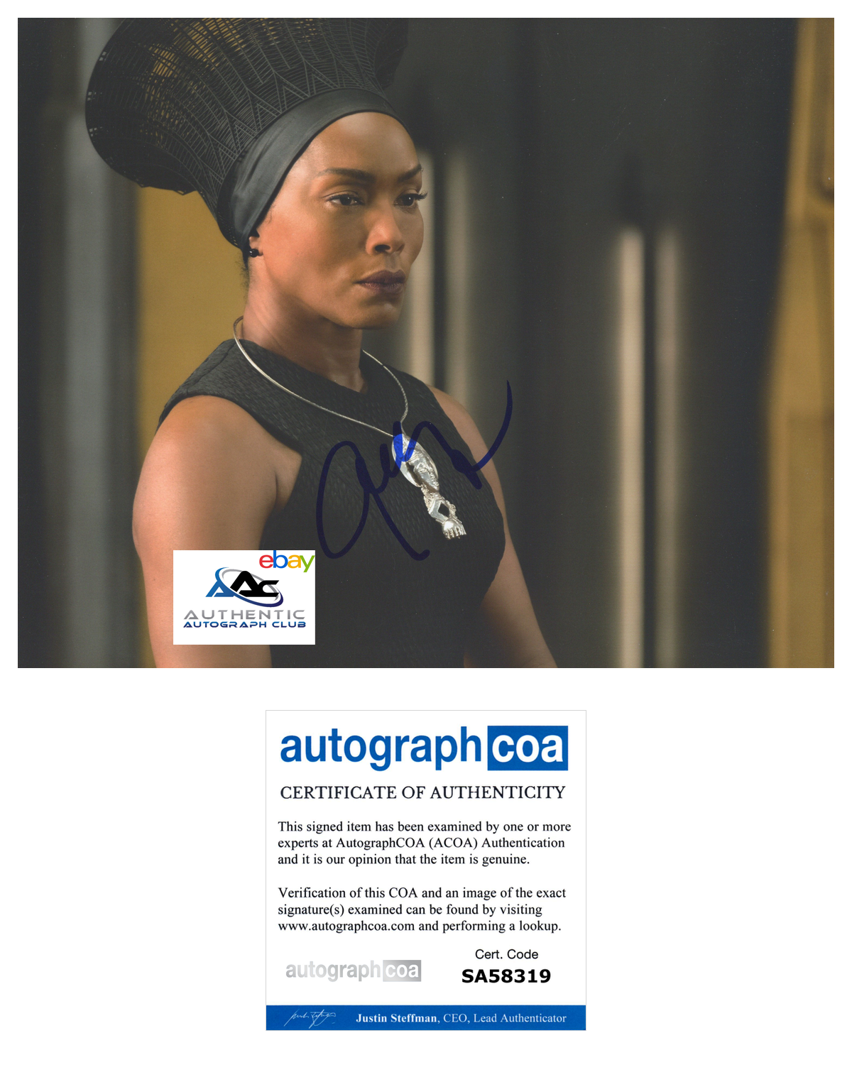 ANGELA BASSETT AUTOGRAPH SIGNED 8X10 PHOTO BLACK PANTHER ACOA