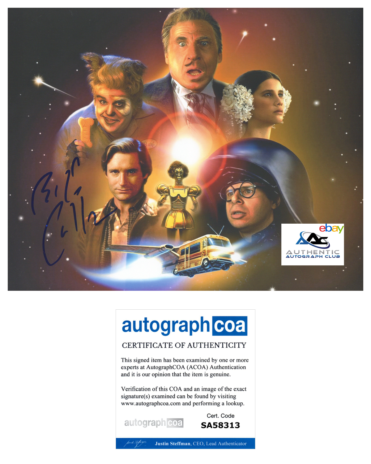 BILL PULLMAN AUTOGRAPH SIGNED 8x10 PHOTO SPACEBALLS ACOA