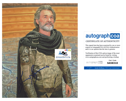 KURT RUSSELL AUTOGRAPH SIGNED 8x10 PHOTO EGO GUARDIANS OF THE GALAXY ACOA