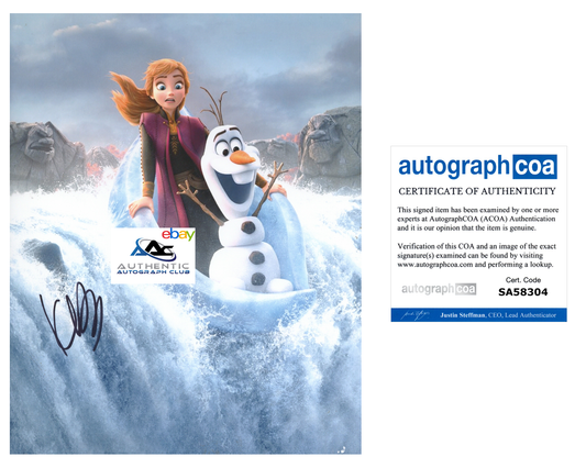 KRISTEN BELL AUTOGRAPH SIGNED 8X10 DISNEY FROZEN ANNA ACOA