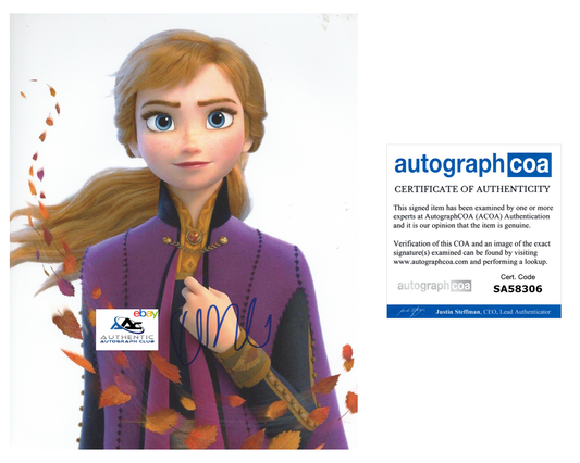 KRISTEN BELL AUTOGRAPH SIGNED 8X10 DISNEY FROZEN ANNA ACOA