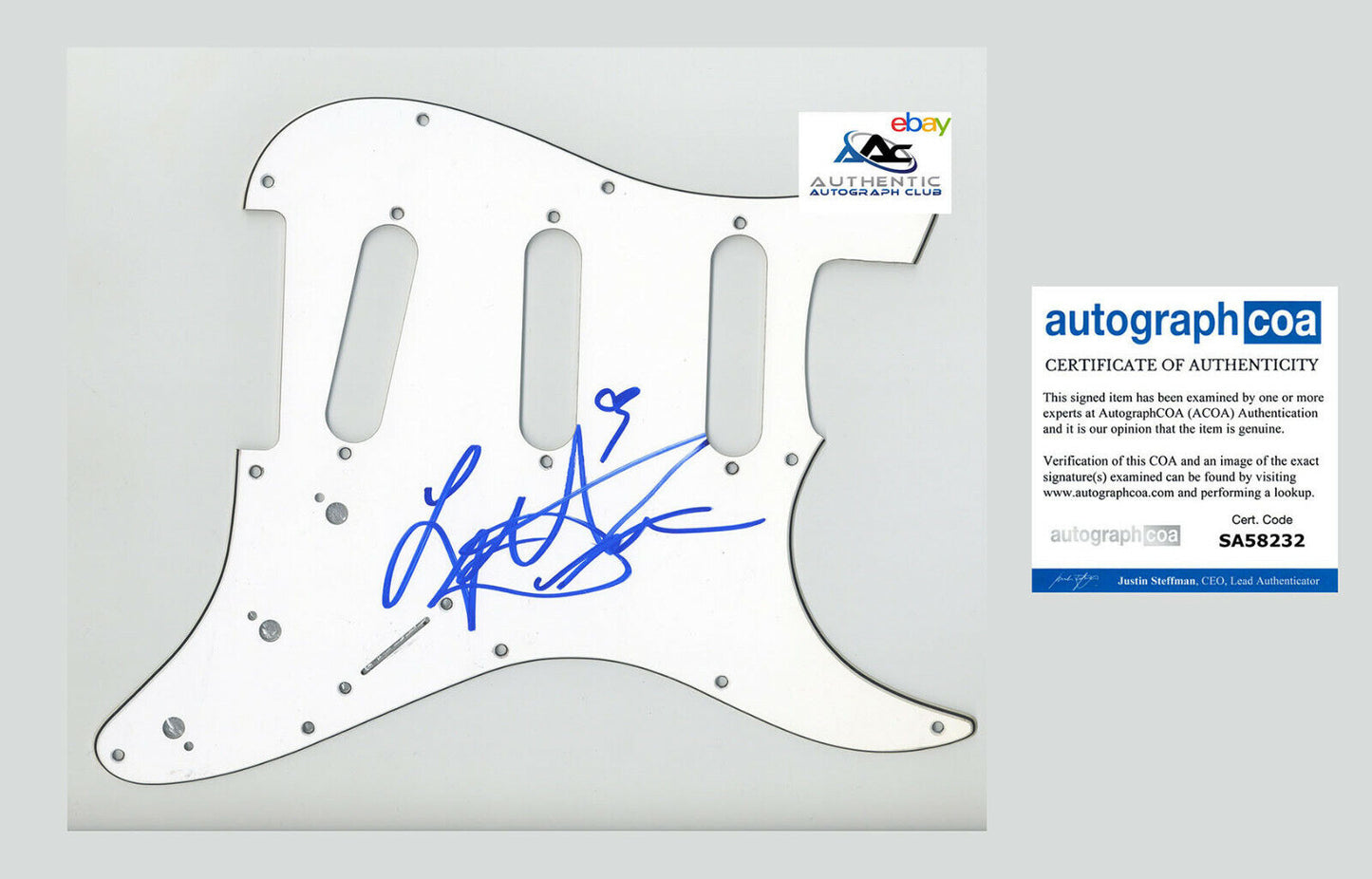 LEANN RIMES AUTOGRAPH SIGNED PICKGUARD SCRATCHPLATE COUNTRY SINGER ACOA