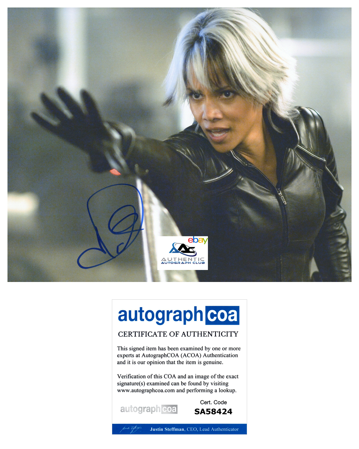 HALLE BERRY AUTOGRAPH SIGNED 8X10 PHOTO X-MEN STORM ACOA