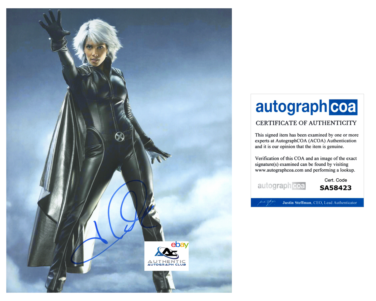 HALLE BERRY AUTOGRAPH SIGNED 8X10 PHOTO X-MEN STORM ACOA