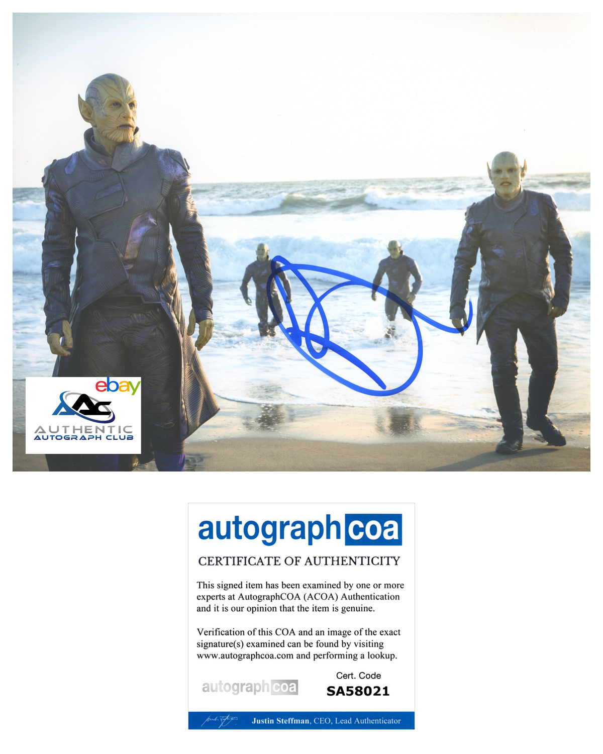 BEN MENDELSOHN AUTOGRAPH SIGNED 8x10 PHOTO CAPTAIN MARVEL TALOS ACOA