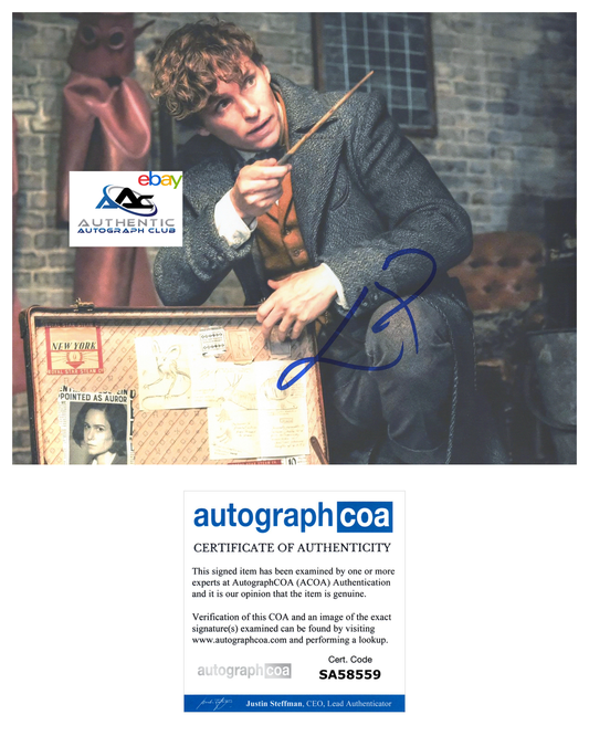 EDDIE REDMAYNE AUTOGRAPH SIGNED 8x10 PHOTO NEWT SCAMANDER FANTASTIC BEASTS ACOA