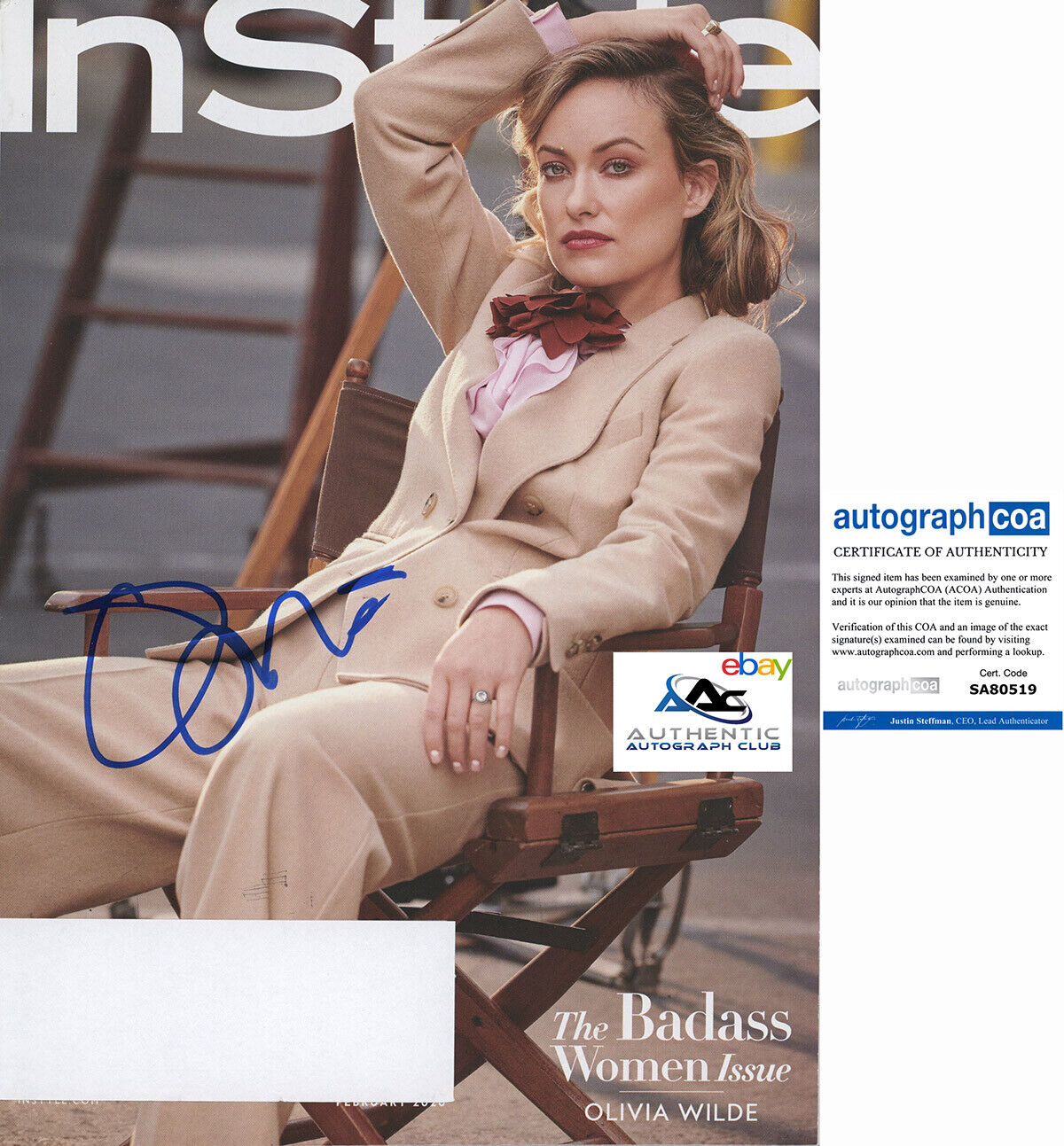 OLIVIA WILDE AUTOGRAPH SIGNED INSTYLE MAGAZINE ACOA