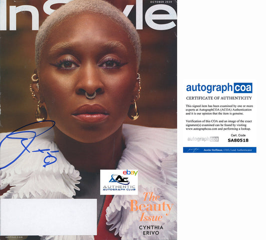 CYNTHIA ERIVO AUTOGRAPH SIGNED INSTYLE MAGAZINE ACOA