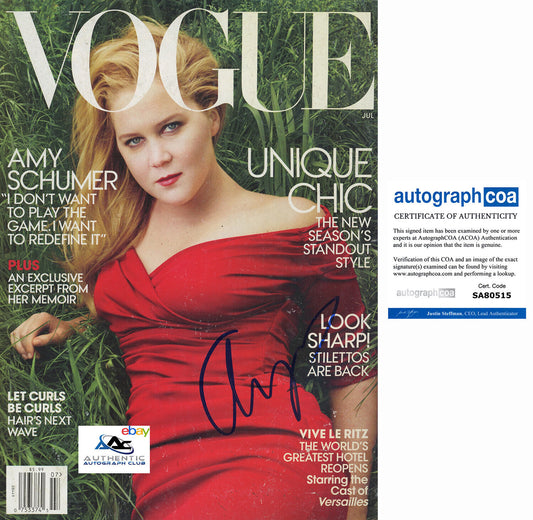 AMY SCHUMER AUTOGRAPH SIGNED VOGUE MAGAZINE ACOA