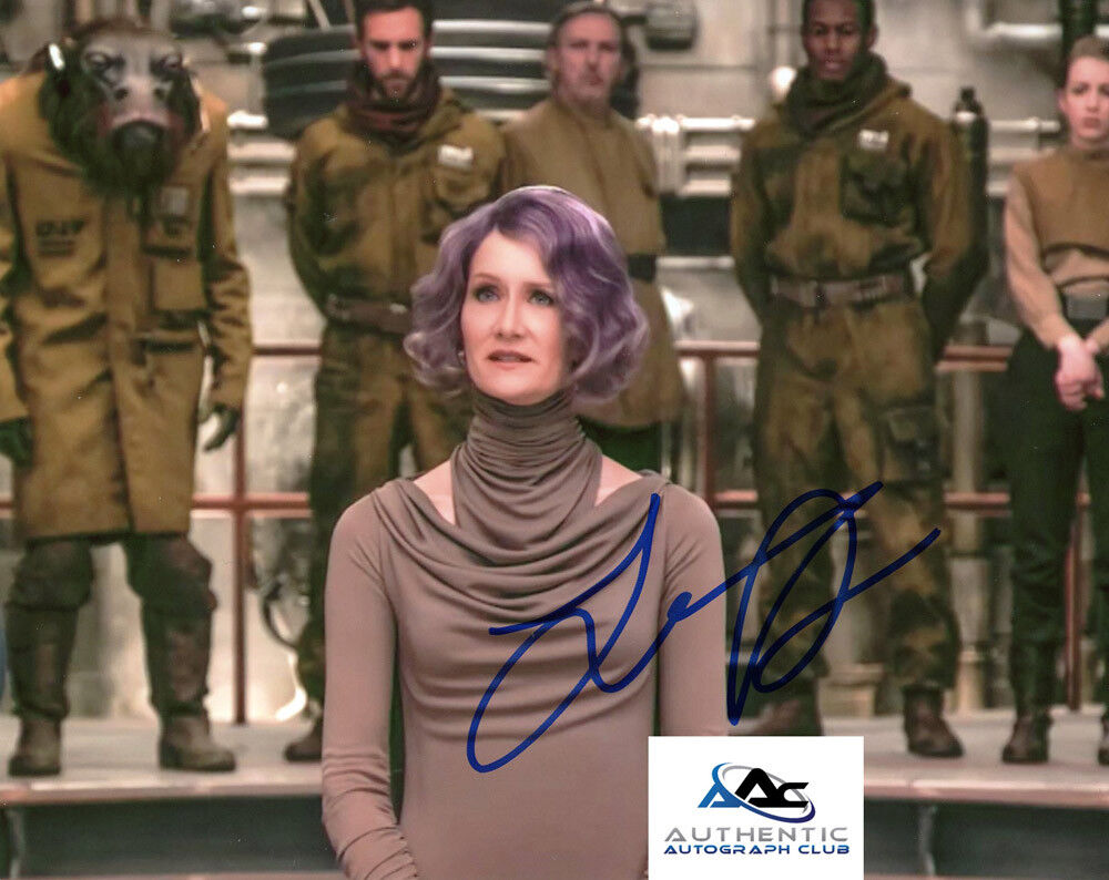 LAURA DERN AUTOGRAPH SIGNED 8X10 PHOTO STAR WARS THE LAST JEDI COA