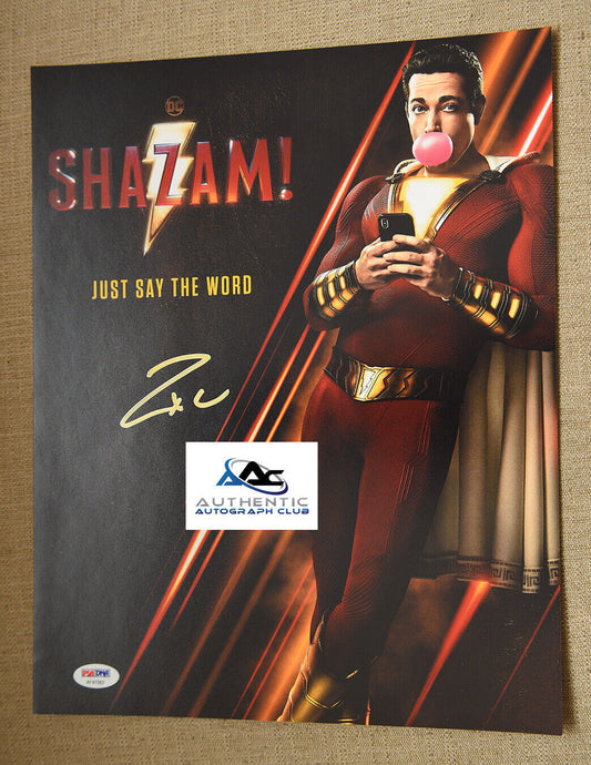 ZACHARY LEVI AUTOGRAPH SIGNED 11x14 PHOTO SHAZAM PSA/DNA