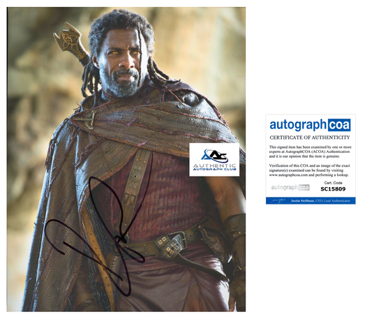 IDRIS ELBA AUTOGRAPH SIGNED 8X10 PHOTO THOR RAGNORAK AVENGERS INFINITY WAR ACOA