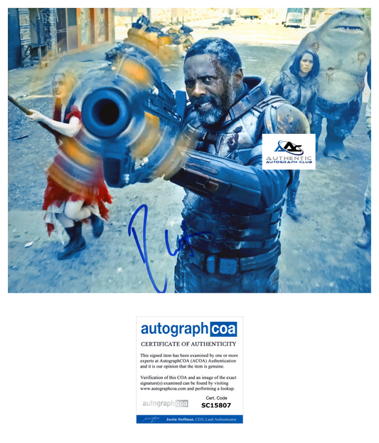 IDRIS ELBA AUTOGRAPH SIGNED 8x10 PHOTO SUICIDE SQUAD ACOA