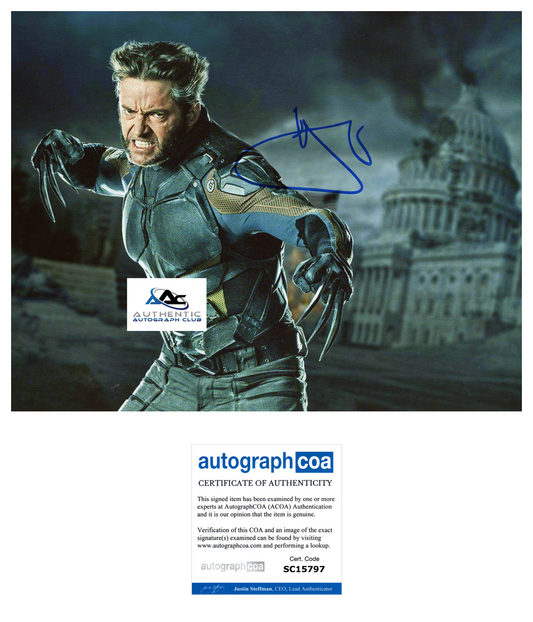 HUGH JACKMAN AUTOGRAPH SIGNED 8x10 PHOTO X-MEN XMEN WOLVERINE LOGAN ACOA