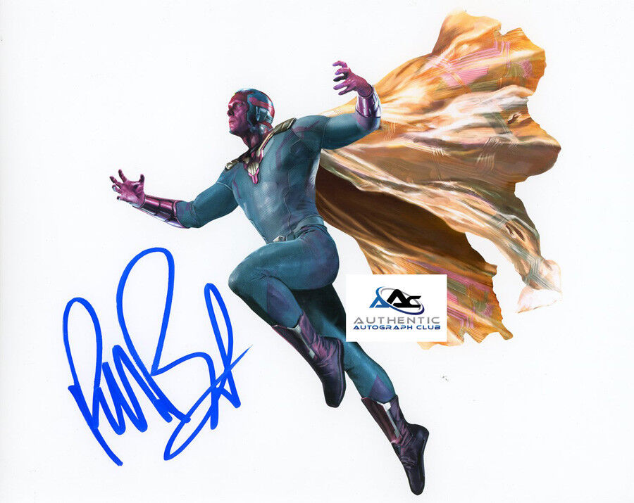 PAUL BETTANY AUTOGRAPH SIGNED 8x10 PHOTO VISION AVENGERS AGE OF ULTRON COA