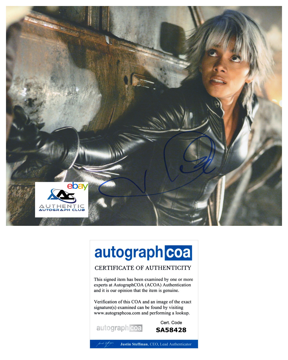 HALLE BERRY AUTOGRAPH SIGNED 8X10 PHOTO X-MEN STORM ACOA