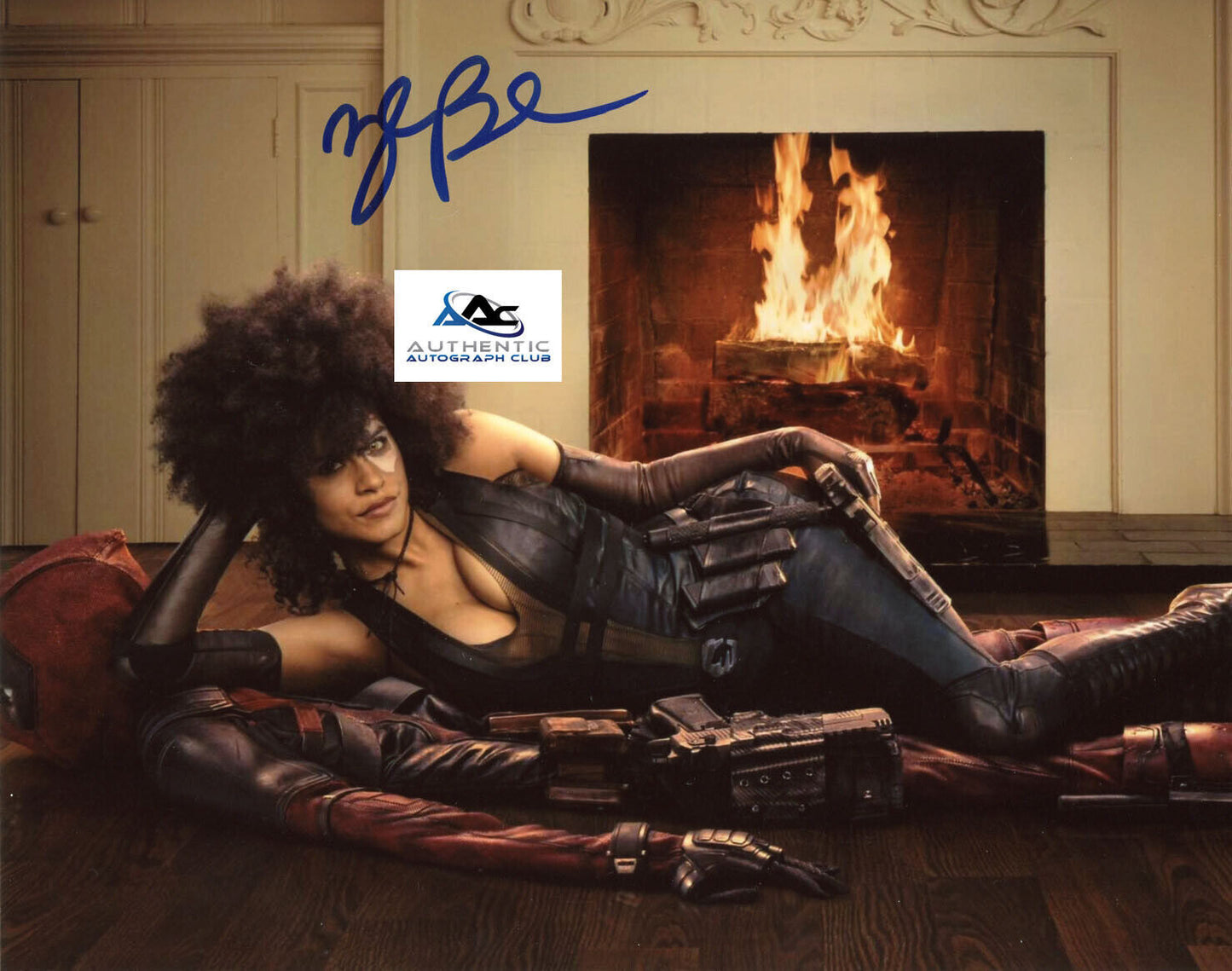 ZAZIE BEETZ AUTOGRAPH SIGNED 8x10 PHOTO DEADPOOL COA