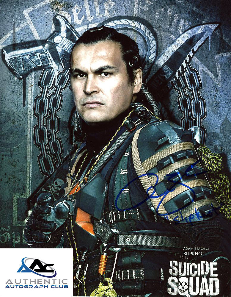 ADAM BEACH AUTOGRAPH SIGNED 8X10 PHOTO SUICIDE SQUAD SLIPKNOT COA