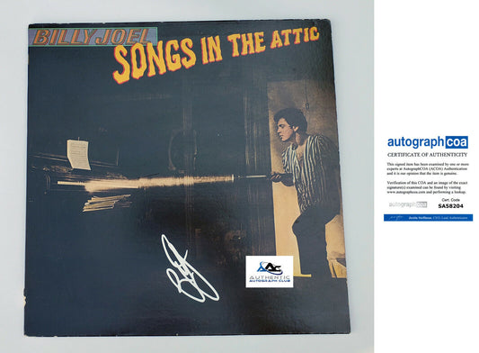 BILLY JOEL AUTOGRAPH SIGNED SONGS IN THE ATTIC VINYL LP ALBUM RECORD ACOA