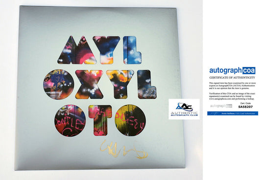 CHRIS MARTIN AUTOGRAPH SIGNED MYLO XYLOTO VINYL RECORD LP ALBUM COLDPLAY ACOA