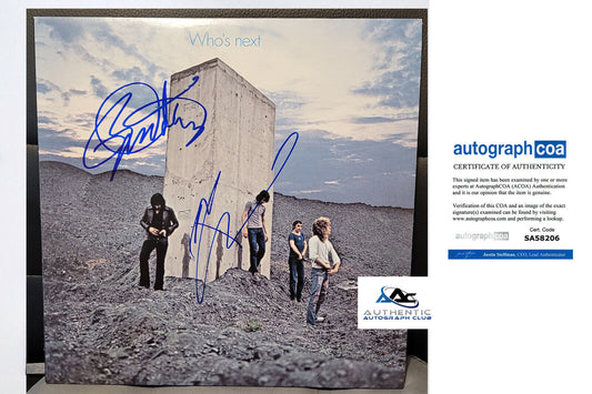 ROGER DALTREY PETE TOWNSHEND THE WHO AUTOGRAPH SIGNED WHO'S NEXT VINYL LP ACOA