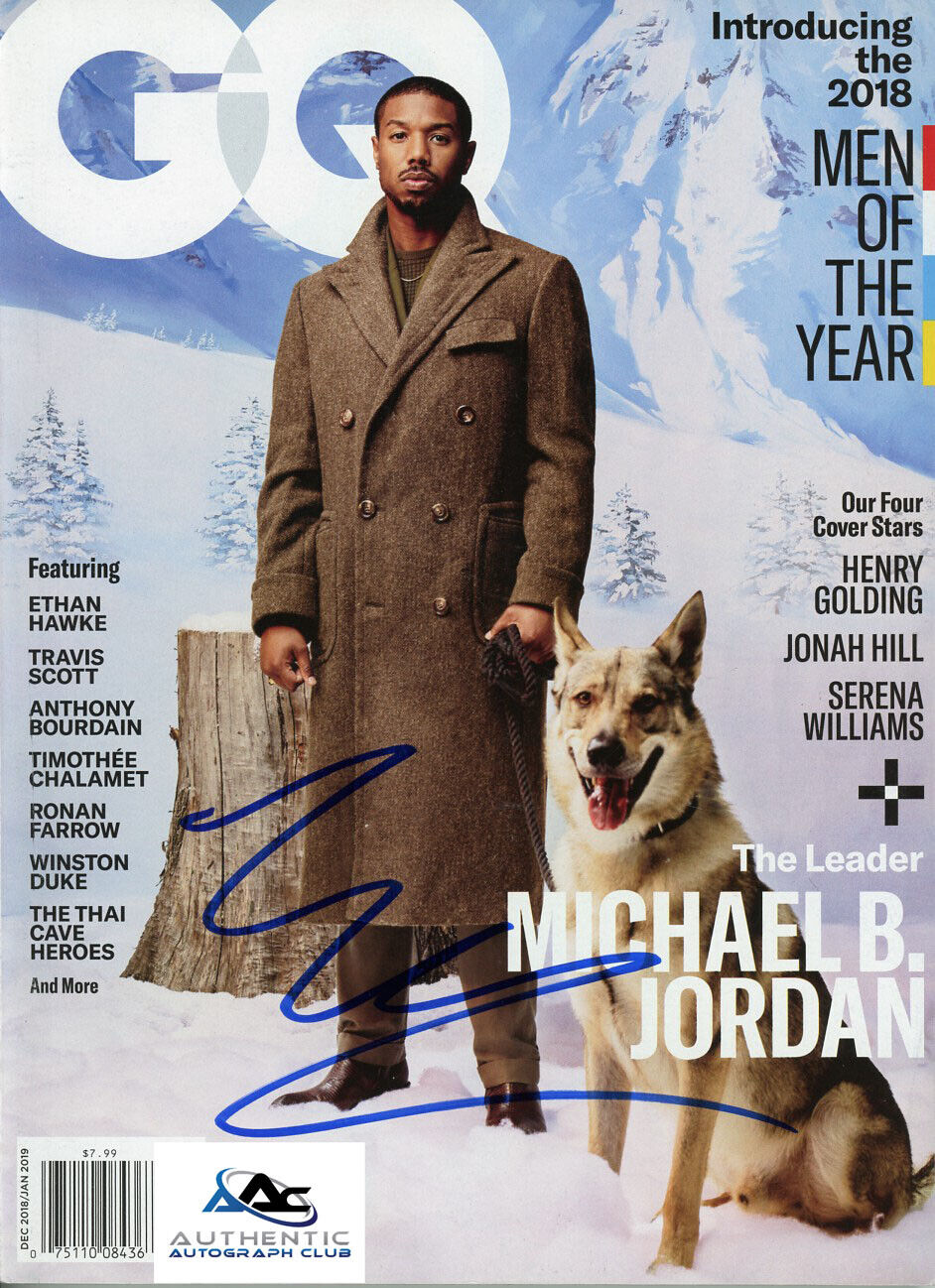 MICHAEL B JORDAN AUTOGRAPH SIGNED GQ MAGAZINE CREED COA