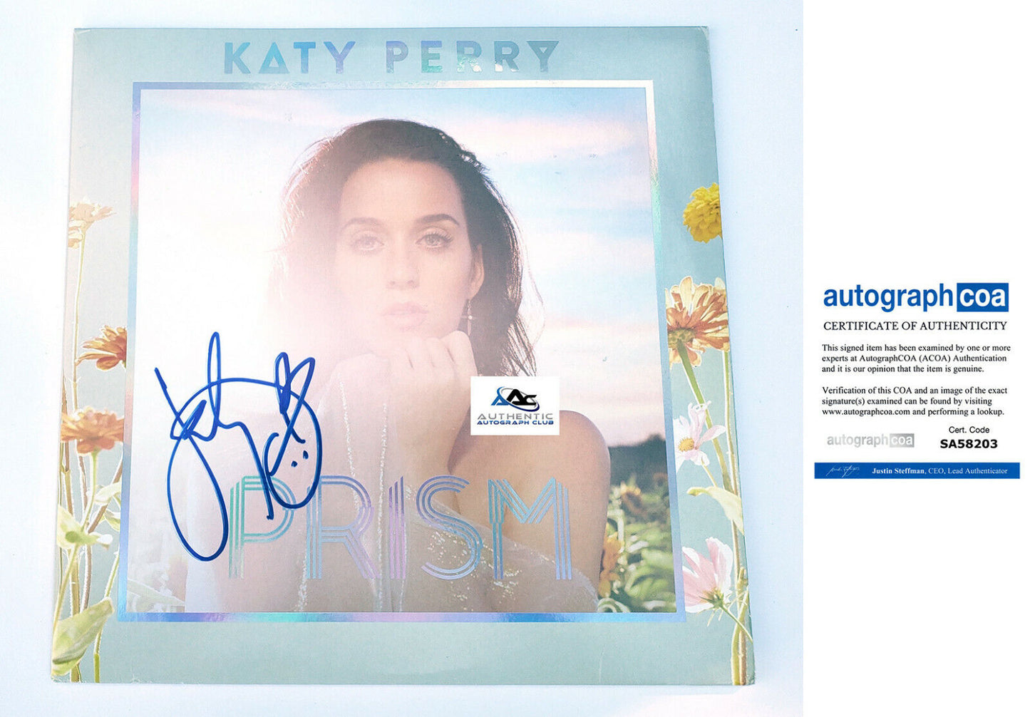 KATY PERRY AUTOGRAPH SIGNED PRISM VINYL LP ALBUM RECORD ACOA