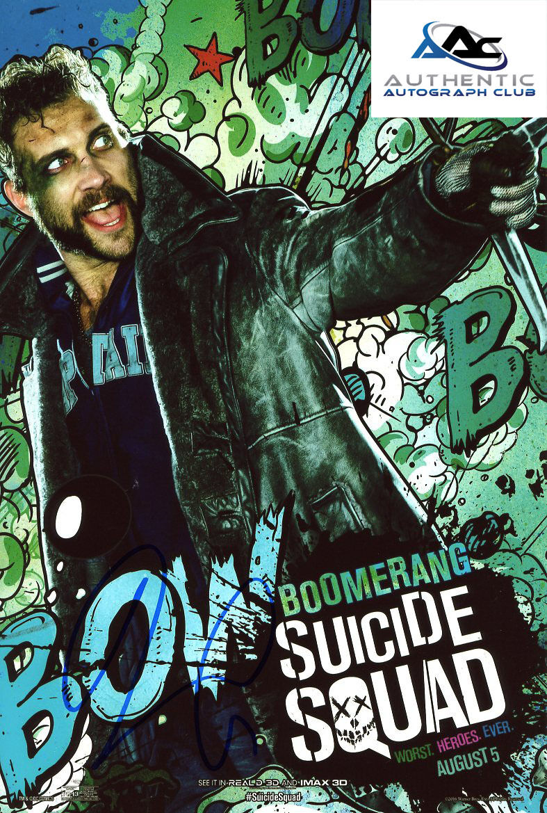 JAI COURTNEY AUTOGRAPH SIGNED 8X12 PHOTO SUICIDE SQUAD BOOMERANG COA