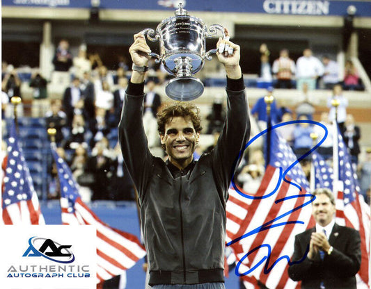 RAFAEL NADAL AUTOGRAPH SIGNED 8x10 PHOTO TENNIS US OPEN FRENCH OPEN COA