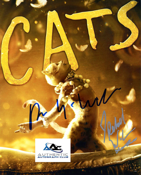 ANDREW LLOYD WEBBER AND REBEL WILSON AUTOGRAPH SIGNED 8x10 PHOTO CATS COA