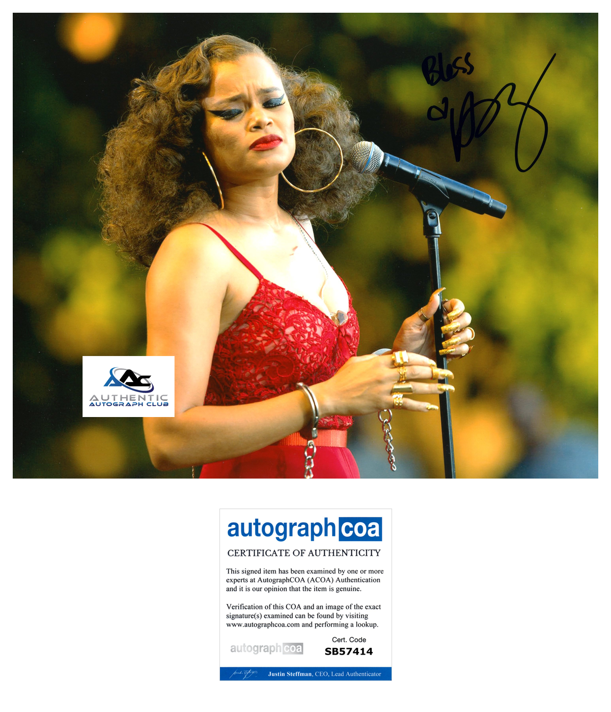 ANDRA DAY AUTOGRAPH SIGNED 8X10 PHOTO ACOA