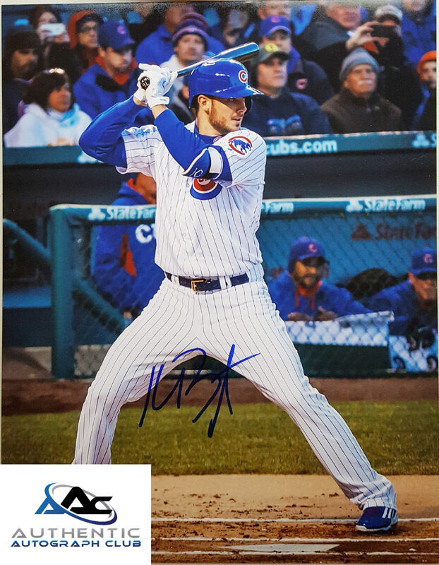 KRIS BRYANT AUTOGRAPH SIGNED 11X14 PHOTO ROY MVP WORLD SERIES CHAMP CUBS MLB COA