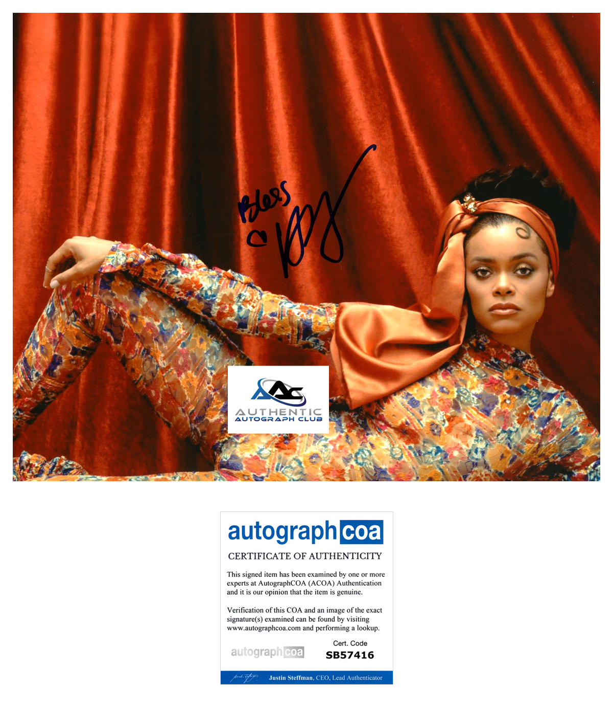 ANDRA DAY AUTOGRAPH SIGNED 8X10 PHOTO ACOA