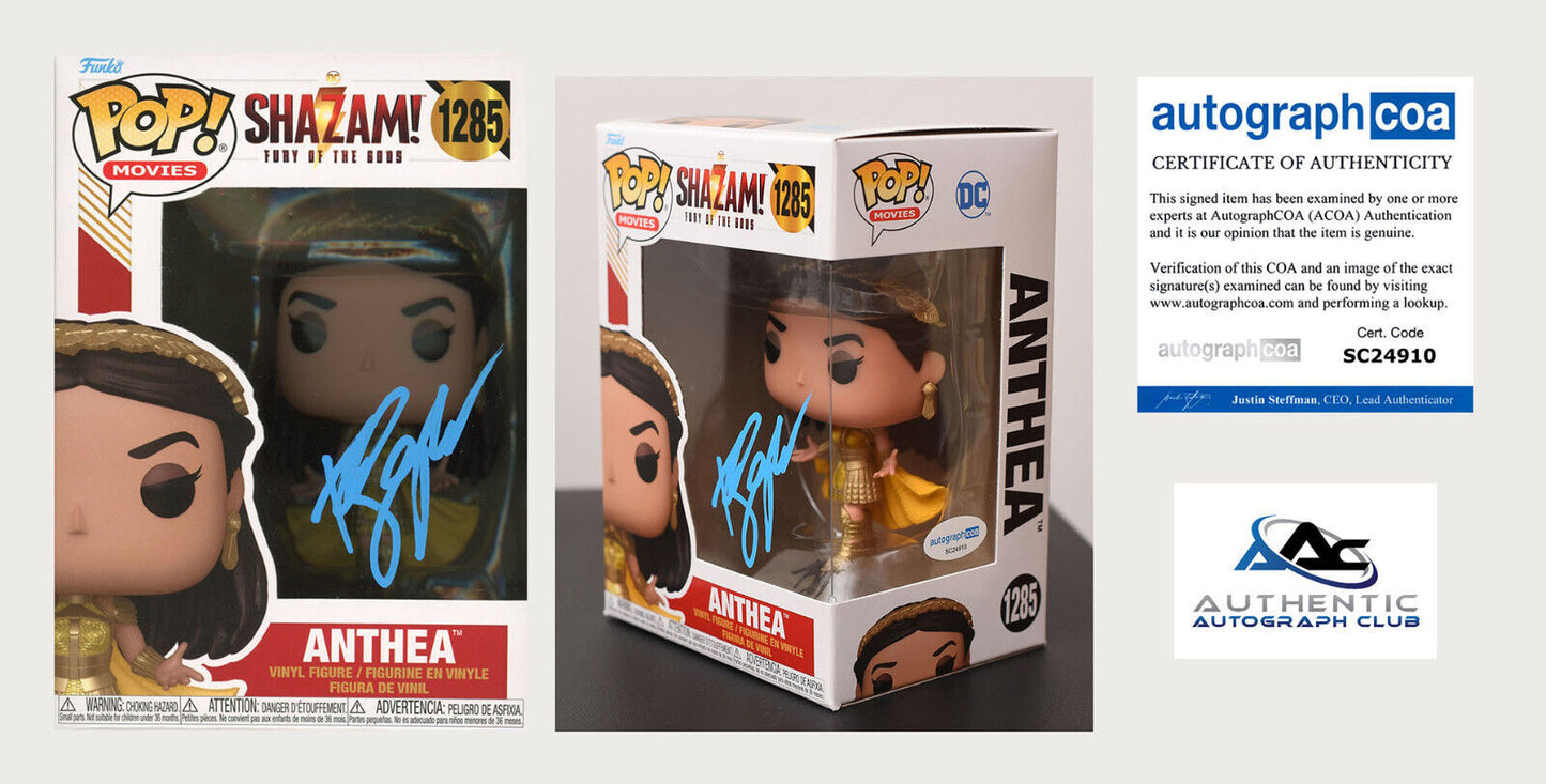 RACHEL ZEGLER AUTOGRAPH SIGNED SHAZAM ANTHEA FUNKO POP 1285 DC COMICS ACOA