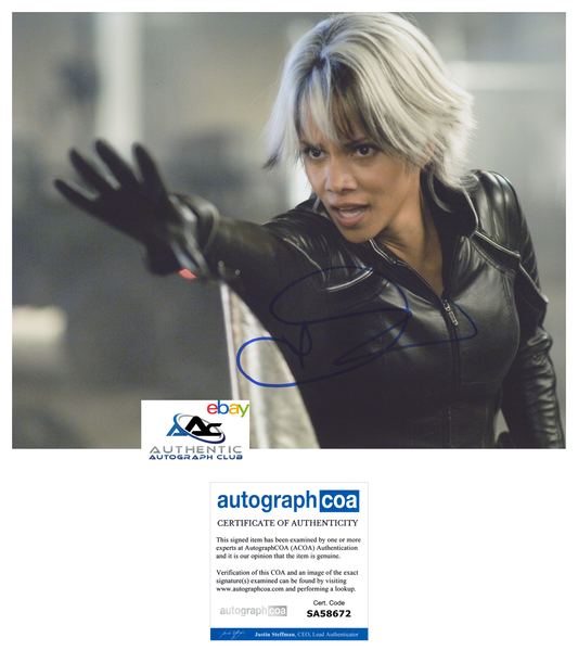 HALLE BERRY AUTOGRAPH SIGNED 11x14 PHOTO X-MEN STORM ACOA