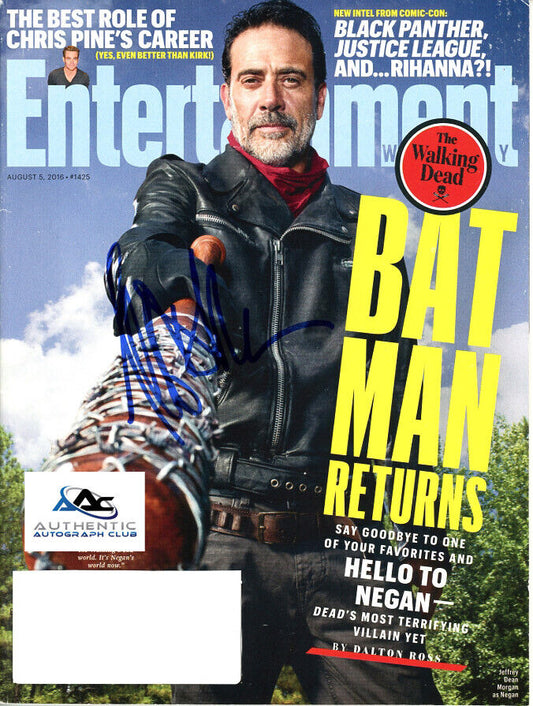 JEFFREY DEAN MORGAN AUTOGRAPH SIGNED EW MAGAZINE WALKING DEAD NEGAN COA